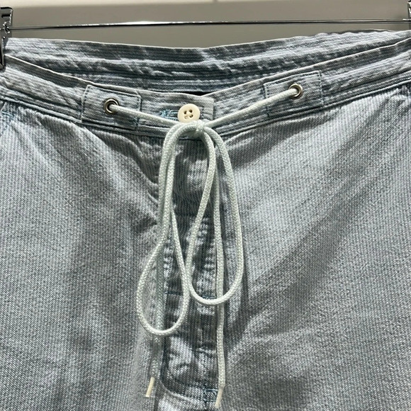 Vintage Ralph Lauren Denim Shorts Drawstring Sz 6P - Picture 2 of 5